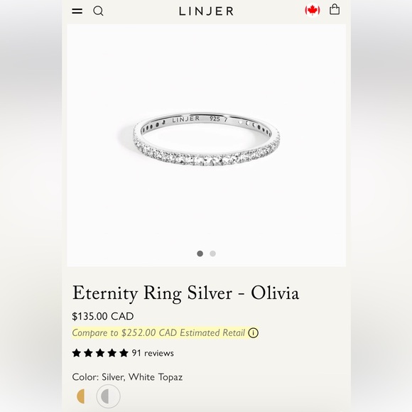 Linjer olivia eternity ring - Picture 2 of 2